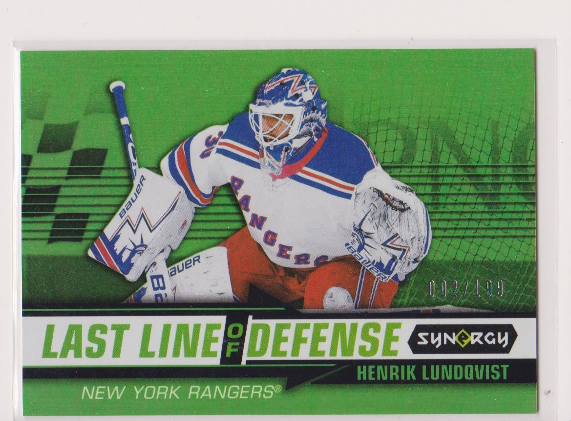 (image for) 2018-19 Synergy Last Line Of Defense Green #LD5 Henrik Lundqvist